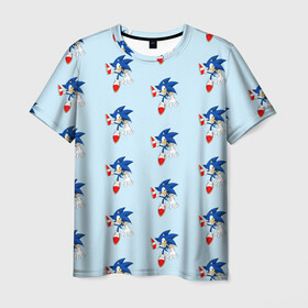 Мужская футболка 3D с принтом Sonics dance в Санкт-Петербурге, 100% полиэфир | прямой крой, круглый вырез горловины, длина до линии бедер | sonic | доктор эггман | ёж | ёж шедоу | ехидна наклз | майлз прауэр | соник | тейлз | эми роуз