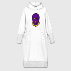 Платье удлиненное хлопок с принтом DaBaby Purple Mask в Санкт-Петербурге,  |  | Тематика изображения на принте: gangster | golden | mask | music | rappers