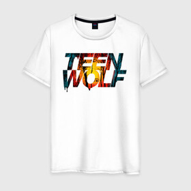 Мужская футболка хлопок с принтом Teen Wolf в Санкт-Петербурге, 100% хлопок | прямой крой, круглый вырез горловины, длина до линии бедер, слегка спущенное плечо. | alpha | beta | derek | derek hale | omega | scott | scott mccall | serial | stiles | stiles stilinski | teen wolf | wolf | бета | волк | волки | волчонок | дерек | дерек хейл | оборотень | оборотни | ольфа | омега | сериал | скотт | скотт макколл | стайлз