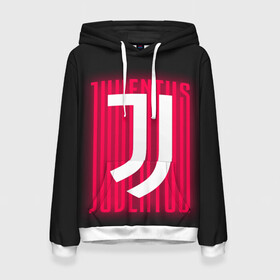 Женская толстовка 3D с принтом JUVENTUS / ЮВЕНТУС / НЕОН в Санкт-Петербурге, 100% полиэстер  | двухслойный капюшон со шнурком для регулировки, мягкие манжеты на рукавах и по низу толстовки, спереди карман-кенгуру с мягким внутренним слоем. | fifa | football | football club. | juventus football club | sport | uefa | английская премьер лига | лига финал | матч | спорт | уефа | финал | фифа | футбол | футбольный клуб | ювентус