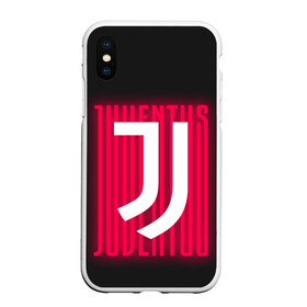 Чехол для iPhone XS Max матовый с принтом JUVENTUS / ЮВЕНТУС / НЕОН в Санкт-Петербурге, Силикон | Область печати: задняя сторона чехла, без боковых панелей | fifa | football | football club. | juventus football club | sport | uefa | английская премьер лига | лига финал | матч | спорт | уефа | финал | фифа | футбол | футбольный клуб | ювентус