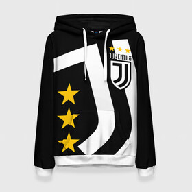 Женская толстовка 3D с принтом JUVENTUS / ЮВЕНТУС / ЗВЕЗДЫ в Санкт-Петербурге, 100% полиэстер  | двухслойный капюшон со шнурком для регулировки, мягкие манжеты на рукавах и по низу толстовки, спереди карман-кенгуру с мягким внутренним слоем. | fifa | football | football club. | juventus football club | sport | uefa | английская премьер лига | лига финал | матч | спорт | уефа | финал | фифа | футбол | футбольный клуб | ювентус