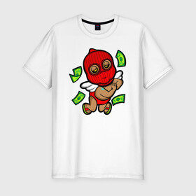 Мужская футболка хлопок Slim с принтом Денежная фея в Санкт-Петербурге, 92% хлопок, 8% лайкра | приталенный силуэт, круглый вырез ворота, длина до линии бедра, короткий рукав | gangster | glo gang | money | music | red mask | фея
