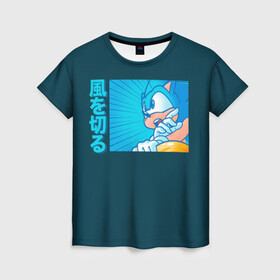 Женская футболка 3D с принтом Sonic alert в Санкт-Петербурге, 100% полиэфир ( синтетическое хлопкоподобное полотно) | прямой крой, круглый вырез горловины, длина до линии бедер | sonic | доктор эггман | ёж | ёж шедоу | ехидна наклз | майлз прауэр | соник | тейлз | эми роуз