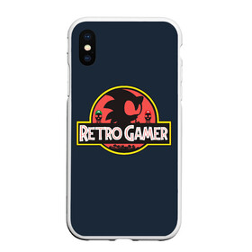 Чехол для iPhone XS Max матовый с принтом Retro Gamer в Санкт-Петербурге, Силикон | Область печати: задняя сторона чехла, без боковых панелей | mario | sonic | доктор эггман | ёж | ёж шедоу | ехидна наклз | майлз прауэр | марио | соник | тейлз | эми роуз