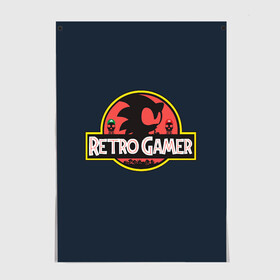 Постер с принтом Retro Gamer в Санкт-Петербурге, 100% бумага
 | бумага, плотность 150 мг. Матовая, но за счет высокого коэффициента гладкости имеет небольшой блеск и дает на свету блики, но в отличии от глянцевой бумаги не покрыта лаком | mario | sonic | доктор эггман | ёж | ёж шедоу | ехидна наклз | майлз прауэр | марио | соник | тейлз | эми роуз