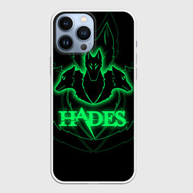 Чехол для iPhone 13 Pro Max с принтом Hades в Санкт-Петербурге,  |  | hades | roguelike | бесконечные круги ада | волки | зелёные | компьютерная игра | светящиеся | эмблема