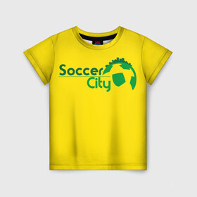Детская футболка 3D с принтом Футбол и развлечения в Санкт-Петербурге, 100% гипоаллергенный полиэфир | прямой крой, круглый вырез горловины, длина до линии бедер, чуть спущенное плечо, ткань немного тянется | бодрость | победа | популярная игра | свежесть