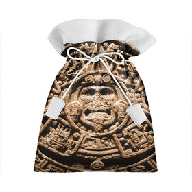 Подарочный 3D мешок с принтом Ацтекский Календарь в Санкт-Петербурге, 100% полиэстер | Размер: 29*39 см | Тематика изображения на принте: aztec | calendar | ацтеки | календарь | майя