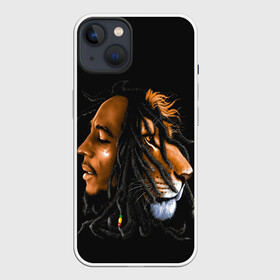 Чехол для iPhone 13 с принтом БОБ МАРЛИ в Санкт-Петербурге,  |  | Тематика изображения на принте: bob | face | jamaica | lion | marley | reggae | боб | дреды | лев | лицо | марли | музыка | портрет | регги | ямайка