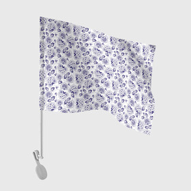 Флаг для автомобиля с принтом Узор в Санкт-Петербурге, 100% полиэстер | Размер: 30*21 см | art | background | flowers | leaves | pattern | texture | арт | листья | текстура | узор | фон | цветы