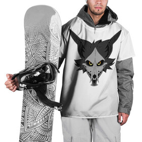 Накидка на куртку 3D с принтом Фурришка в Санкт-Петербурге, 100% полиэстер |  | furry | вол | волк | голова | демон | демон волк | лис | фури | фурри | фурришка | череп