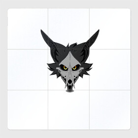 Магнитный плакат 3Х3 с принтом Фурришка в Санкт-Петербурге, Полимерный материал с магнитным слоем | 9 деталей размером 9*9 см | furry | вол | волк | голова | демон | демон волк | лис | фури | фурри | фурришка | череп