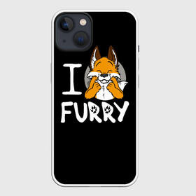 Чехол для iPhone 13 с принтом I love furry в Санкт-Петербурге,  |  | furry | i love furry | антропоморфные животные | лиса | люди животные | фурри | я люблю фурри