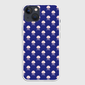 Чехол для iPhone 13 с принтом Осьминоги в Санкт-Петербурге,  |  | cute | octopus | милый | морское | осьминог | осьминожка | паттерн | тентакли | щупальца