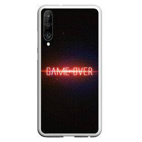 Чехол для Honor P30 с принтом Game Over в Санкт-Петербурге, Силикон | Область печати: задняя сторона чехла, без боковых панелей | Тематика изображения на принте: game | game over | games | neon | orers | over | press | press start | starts | игра | игра окончена | конец | надписи | надпись | нажмите старт | неон | окончено | старт