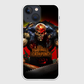 Чехол для iPhone 13 mini с принтом Five Finger Death Punch Skull в Санкт-Петербурге,  |  | album cover | art | butcher | dark art | ffdp | ffdp мерч | five finger death punch merch | five finger death punch мерч | got your six | heavy metal | skull | арт | иллюстрация | мясник | обложка альбома