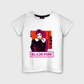 Детская футболка хлопок с принтом Roses в Санкт-Петербурге, 100% хлопок | круглый вырез горловины, полуприлегающий силуэт, длина до линии бедер | black pink | blackpink | pop | блэк пинк | ким дженни | ким джи су | корейцы | лалиса манобан | музыка | поп | попса | розэ