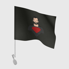 Флаг для автомобиля с принтом Кал Эл в Санкт-Петербурге, 100% полиэстер | Размер: 30*21 см | dc comics | superman | кларк кент | лига справедливости | супермен