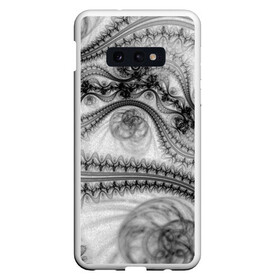 Чехол для Samsung S10E с принтом Spilled ink Texture в Санкт-Петербурге, Силикон | Область печати: задняя сторона чехла, без боковых панелей | Тематика изображения на принте: abstraction | black | chaos | gray | ink | madness | pattern | tentacles | texture | vortex | waves | white | абстракция | безумие | белое | вихрь | волны | серый | текстура | узор | хаос | чернила | черное | щупальца