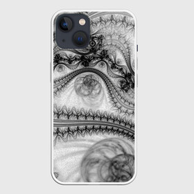 Чехол для iPhone 13 с принтом Spilled ink Texture в Санкт-Петербурге,  |  | abstraction | black | chaos | gray | ink | madness | pattern | tentacles | texture | vortex | waves | white | абстракция | безумие | белое | вихрь | волны | серый | текстура | узор | хаос | чернила | черное | щупальца