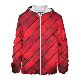 Мужская куртка 3D с принтом Red Boards Texture в Санкт-Петербурге, ткань верха — 100% полиэстер, подклад — флис | прямой крой, подол и капюшон оформлены резинкой с фиксаторами, два кармана без застежек по бокам, один большой потайной карман на груди. Карман на груди застегивается на липучку | attrition | boards | comic | dark | gloss | iron | light | metal | red | slabs | texture | wood | абстракция | глянец | дерево | доски | железо | картина | комикс | красный | линии | металл | паттерн | плиты | полосы | потертость | светлый