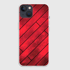 Чехол для iPhone 13 с принтом Red Boards Texture в Санкт-Петербурге,  |  | attrition | boards | comic | dark | gloss | iron | light | metal | red | slabs | texture | wood | абстракция | глянец | дерево | доски | железо | картина | комикс | красный | линии | металл | паттерн | плиты | полосы | потертость | светлый