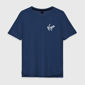 Мужская футболка хлопок Oversize с принтом Virgin logo | Вирджин лого в Санкт-Петербурге, 100% хлопок | свободный крой, круглый ворот, “спинка” длиннее передней части | Тематика изображения на принте: galactic | бренсен | бренсон | брэнсeн | брэнсон | вингин | вирджин | вирджн | галактик | ричард