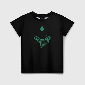 Детская футболка 3D с принтом Зеленый ураган в Санкт-Петербурге, 100% гипоаллергенный полиэфир | прямой крой, круглый вырез горловины, длина до линии бедер, чуть спущенное плечо, ткань немного тянется | буря | вихрь | зеленый цвет | погода | природа | стихия природы | ураган | шторм | экология