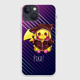 Чехол для iPhone 13 mini с принтом Пикачу в костюме в Санкт-Петербурге,  |  | anime | picachu | pikachu | аниме | милый | пика | пикачу | покебол | покемон