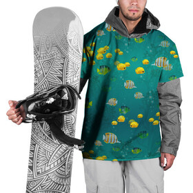 Накидка на куртку 3D с принтом Подводный мир Рыбки в Санкт-Петербурге, 100% полиэстер |  | Тематика изображения на принте: fish | морские | морские рыбы | подводный мир | рыба | рыбки | рыбы
