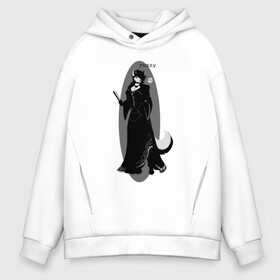 Мужское худи Oversize хлопок с принтом Furry Fox Girl в Санкт-Петербурге, френч-терри — 70% хлопок, 30% полиэстер. Мягкий теплый начес внутри —100% хлопок | боковые карманы, эластичные манжеты и нижняя кромка, капюшон на магнитной кнопке | animal | anthro | covered in fur | furry | fursuit | лиса | лисица | покрытый мехом | фурри