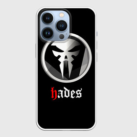 Чехол для iPhone 13 Pro с принтом Hades в Санкт-Петербурге,  |  | hades | roguelike | бесконечные круги ада | клыки | компьютерная игра | череп | эмблема