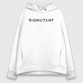 Женское худи Oversize хлопок с принтом BIOMUTANT BLACK LOGO БИОМУТАНТ ЧЕРНОЕ ЛОГО (Z) в Санкт-Петербурге, френч-терри — 70% хлопок, 30% полиэстер. Мягкий теплый начес внутри —100% хлопок | боковые карманы, эластичные манжеты и нижняя кромка, капюшон на магнитной кнопке | biomutant | commando | cyfreaks | damdon | dead eye | hyra | mercenary | primal | rpg | saboteur | sentinel | биомутант | дамдон | диверсант | кунг фу сказка | постапокалиптический мир | рпг