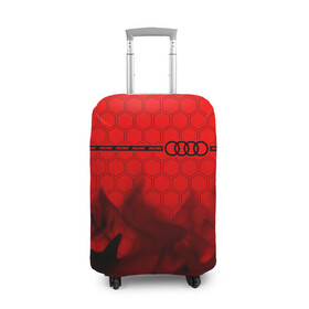 Чехол для чемодана 3D с принтом Audi - Racing (Line) в Санкт-Петербурге, 86% полиэфир, 14% спандекс | двустороннее нанесение принта, прорези для ручек и колес | audi | auto | logo | moto | pro | quattro | racing | sport | symbol | авто | автомобильные | ауди | кватро | лента | лого | логотип | логотипы | марка | мото | полоса | символ | спорт | шильдик