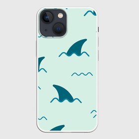 Чехол для iPhone 13 mini с принтом Плавники акул в Санкт-Петербурге,  |  | shark | акула | акулы | жители | море | морские | океан | плавники | рыба