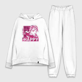 Женский костюм хлопок Oversize с принтом Happy Sad Anime Girl Kanji в Санкт-Петербурге,  |  | anime | chibi | cute | girls | happiness | im happy | japan | japanese | kawaii | manga | waifu | анимешник | анимешница | грусть | девочки | девушки | иероглифы | кандзи | лица | манга | настроение | рисунок в стиле аниме | счастье | типичная 