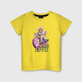 Детская футболка хлопок с принтом Kawaii Heart Anime Love в Санкт-Петербурге, 100% хлопок | круглый вырез горловины, полуприлегающий силуэт, длина до линии бедер | anime | chibi | in love | japan | japanese | kanji | kawaii | manga | mood | waifu | анимешник | анимешница | влюблена | влюблённость | кандзи | любовь | манга | настроение | рисунок в стиле аниме | розовое сердце | сердце
