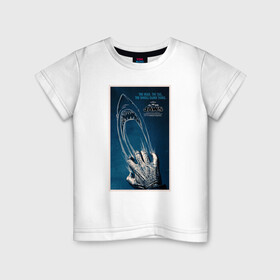 Детская футболка хлопок с принтом Jaws hand в Санкт-Петербурге, 100% хлопок | круглый вырез горловины, полуприлегающий силуэт, длина до линии бедер | jaws | jaws 2 | jaws movie | кино | челюсти | челюсти 2 | челюсти фильм