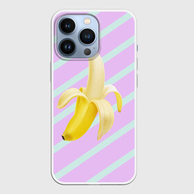 Чехол для iPhone 13 Pro с принтом Банан графический фон в Санкт-Петербурге,  |  | Тематика изображения на принте: банан | геометрический принт | графический принт | лавандовый | летний | лето | мятный | полоска | принт