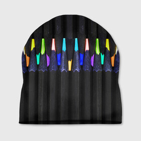 Шапка 3D с принтом Цветные Карандаши в Санкт-Петербурге, 100% полиэстер | универсальный размер, печать по всей поверхности изделия | colored | pencils | карандаши | мелки | цветные