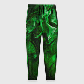Мужские брюки 3D с принтом Кислотные разводы в Санкт-Петербурге, 100% полиэстер | манжеты по низу, эластичный пояс регулируется шнурком, по бокам два кармана без застежек, внутренняя часть кармана из мелкой сетки | Тематика изображения на принте: acid | green | зеленые | кислоты | разводы
