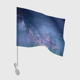 Флаг для автомобиля с принтом Космос в Санкт-Петербурге, 100% полиэстер | Размер: 30*21 см | вселенная | галактика | галактики | звёздный | звёзды | космические | космический | космическое | космос