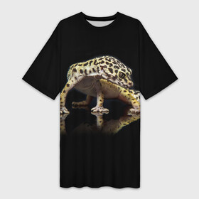 Платье-футболка 3D с принтом ЭУБЛЕФАР  EUBLEPHARIS в Санкт-Петербурге,  |  | Тематика изображения на принте: tegunvteg | геккон | гекон | зублефар | леопардовый геккон | эу | эублефар | ящерица