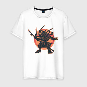 Мужская футболка хлопок с принтом Ктулху Самурай Samurai ninja в Санкт-Петербурге, 100% хлопок | прямой крой, круглый вырез горловины, длина до линии бедер, слегка спущенное плечо. | Тематика изображения на принте: art | cyberpunk samurai | elder god | ninja | oni | rdsmry | ronin | samurai | shogun | арт | говард лавкрафт | древние боги | древний бог | киберпанк самурай | мерч | осьминог | прикол | путь воина | ронин | сёгун | токио | харакири