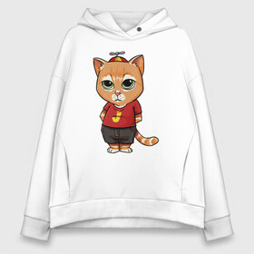 Женское худи Oversize хлопок с принтом Street cat в Санкт-Петербурге, френч-терри — 70% хлопок, 30% полиэстер. Мягкий теплый начес внутри —100% хлопок | боковые карманы, эластичные манжеты и нижняя кромка, капюшон на магнитной кнопке | animal | cat | cute | kitty | meow | друг | животные | киска | китти | кот | котенок | котик | котэ | кошечка | кошка | лев | леопард | милый | мур | мяу | пантера | питомец | рысь | тигр