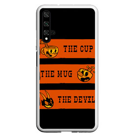 Чехол для Honor 20 с принтом CUP MUG DEVIL в Санкт-Петербурге, Силикон | Область печати: задняя сторона чехла, без боковых панелей | arkade | cup head | cuphead | game | games | аркада | игра | игры | кап хэд | капхед | купа хэд | сгз руфв | сгзруфв | чашкоголовый