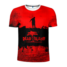 Мужская футболка 3D спортивная с принтом Island of blood в Санкт-Петербурге, 100% полиэстер с улучшенными характеристиками | приталенный силуэт, круглая горловина, широкие плечи, сужается к линии бедра | dead island | game | games | zombi | zomby | апокалепсис | апокалипсис | вуфв шыдфтв | дэд исланд | зомби | игра | игры | мертвый остров
