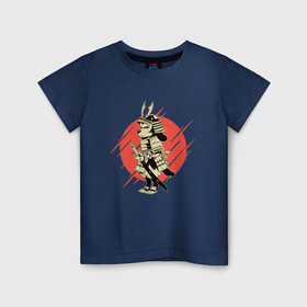 Детская футболка хлопок с принтом Пёс призрак - путь самурая в Санкт-Петербурге, 100% хлопок | круглый вырез горловины, полуприлегающий силуэт, длина до линии бедер | art | cyberpunk samurai | dog | ninja | oni | ronin | samurai | shogun | арт | капли краски | киберпанк самурай | мерч | пёсик | прикол | путь воина | ронин | сёгун | собака самурай | собачка | токио | харакири | черный самурай