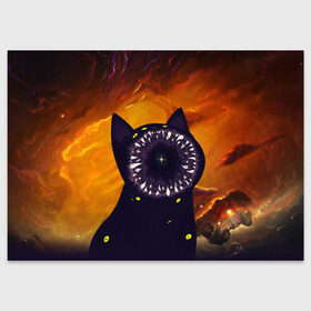 Поздравительная открытка с принтом Космический кот | Space Cat (Z) в Санкт-Петербурге, 100% бумага | плотность бумаги 280 г/м2, матовая, на обратной стороне линовка и место для марки
 | Тематика изображения на принте: cat | cats | colors | galaxy | meow | paints | space | star
nebula | абстракция | вселенная | галактика | звезда | звезды | космический | кот | котик | котики | коты | кошка | кошки | красивая кошка | краски | мяу | планеты